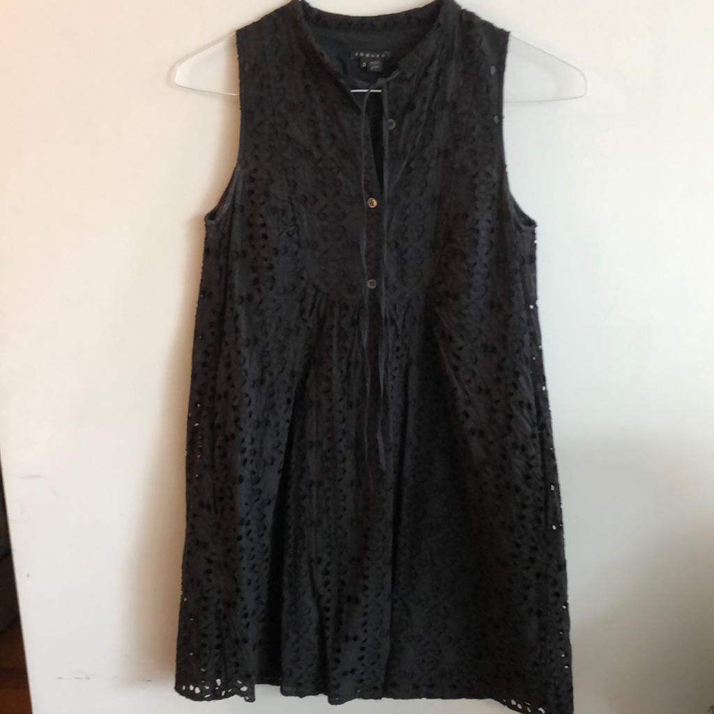 Theory Eyelet A-Line Dress With Pockets Sz 0